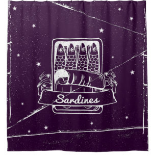 Sardinen in einer Zinn gestört Duschvorhang