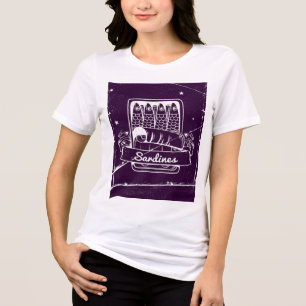 Sardinen in einer Zinn gestört Tri-Blend Shirt