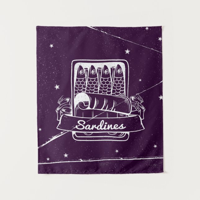 Sardinen in einer Zinn gestört Wandteppich (Vorderseite)