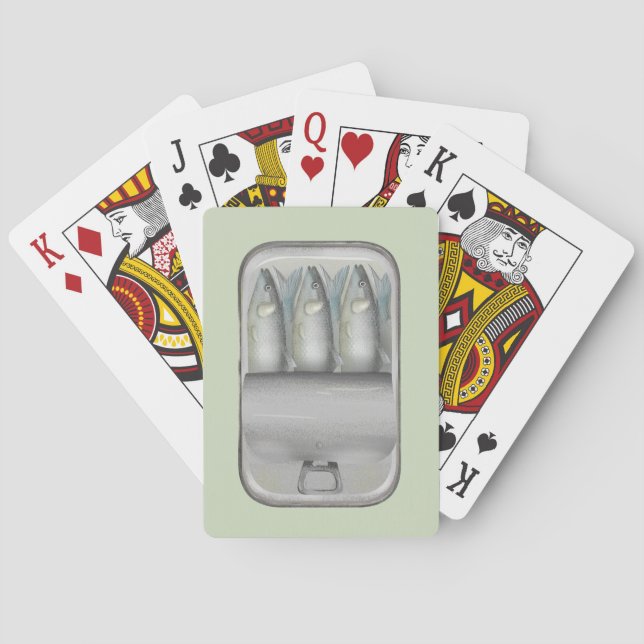 Sardinen in Zinn Spielkarten (Rückseite)