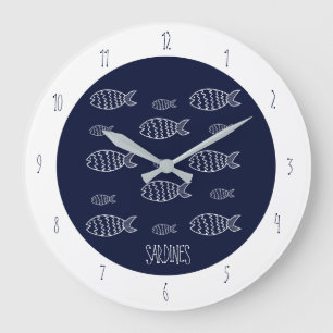 Sardinen Küstenlinie Kunst Küchenwanduhr Große Wanduhr