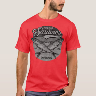 Sardinen-Label BW T-Shirt
