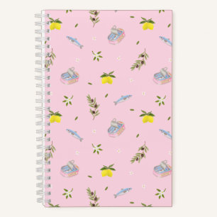 Sardinen-Limonen-Rosa Notizbuch