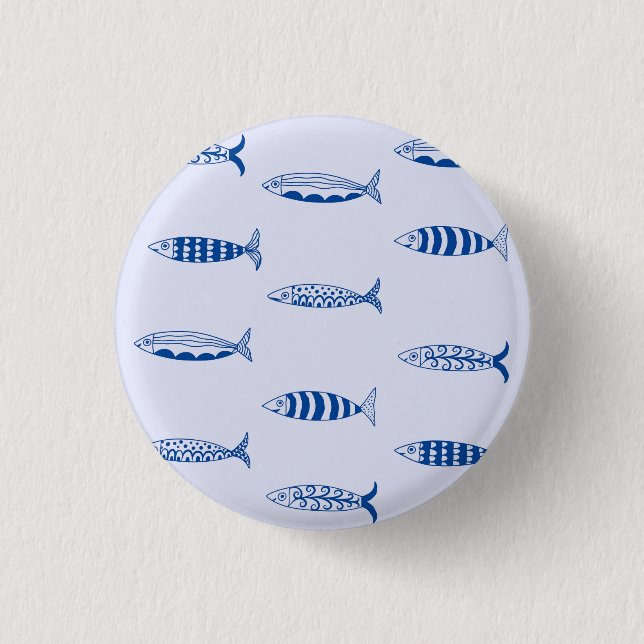 Sardinen-Muster Button (Vorderseite)