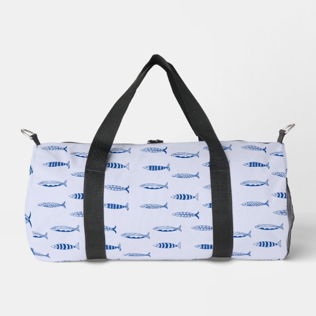 Sardinen-Muster Duffle Bag (Vorderseite)