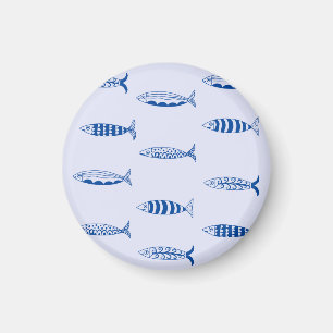 Sardinen-Muster Magnet