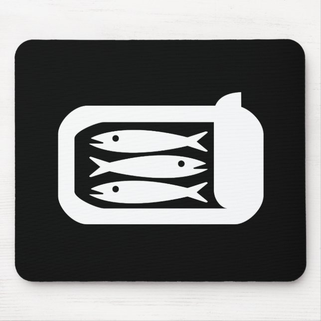 Sardinen-Piktogramm-Mauspad Mousepad (Vorne)