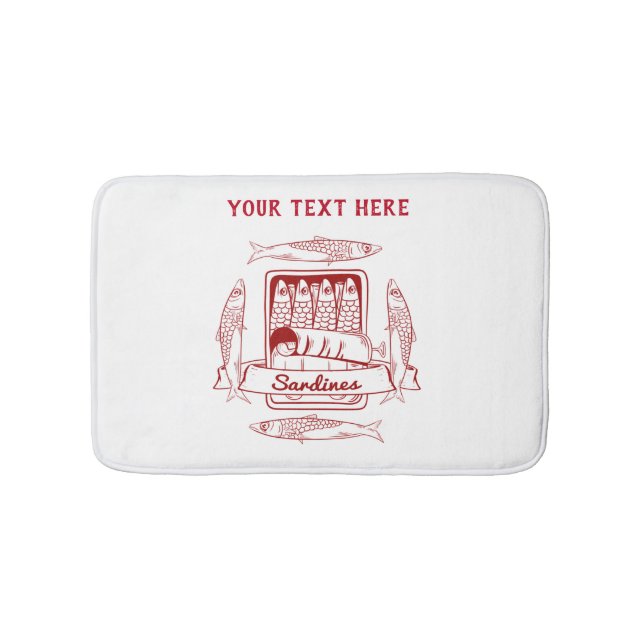 Sardinen Pop Art Badematte (Vorderseite)