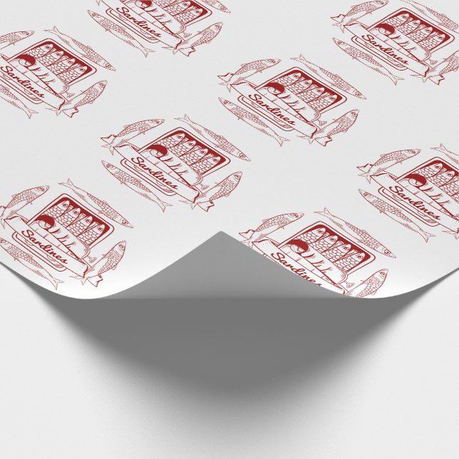 Sardinen Pop Art Geschenkpapier (Ecke)