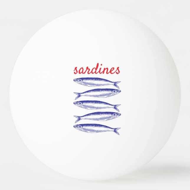 Sardinen Tischtennisball (Vorderseite)
