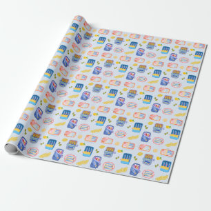 Sardinen und Zitronen Geschenkpapier