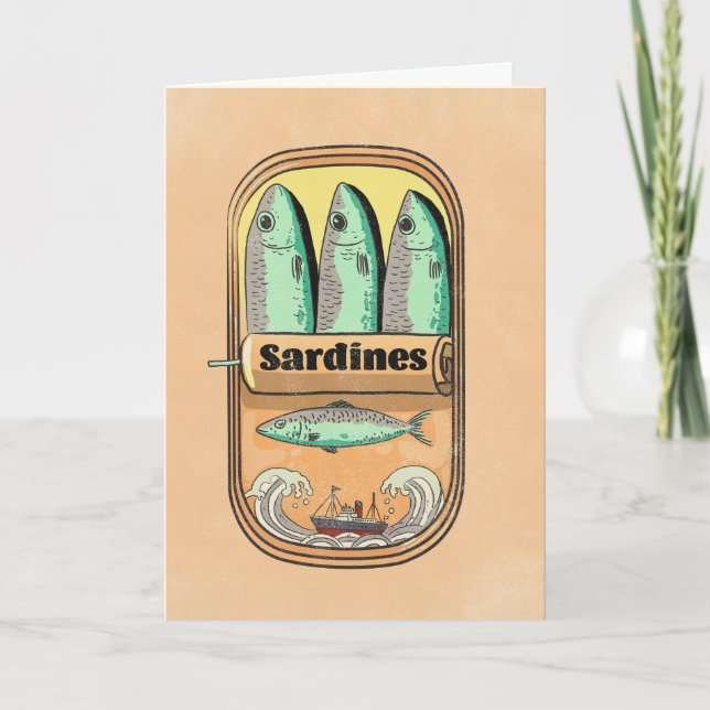 Sardinenbüchse Karte (Vorderseite)