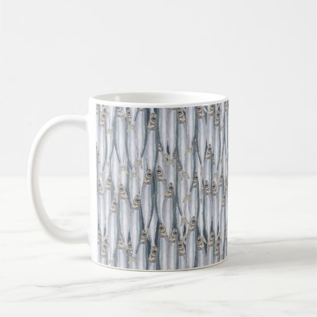 Sardines Emballées - Mug de café de la Marine (Gauche)