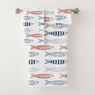 Sardines méditerranéennes décoratives Motif de poi