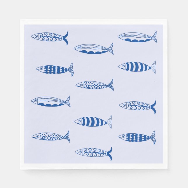 Sardines Pattern Serviette (Vorderseite)