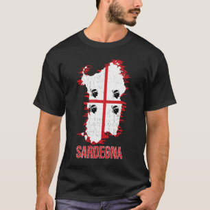 Sardinia Island Flag Italien Souvenir T-Shirt