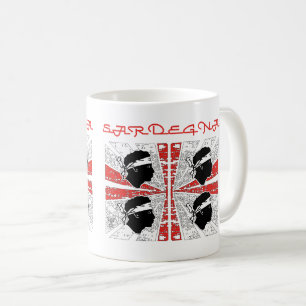 Sardinien-Flagge - Grunge Kaffeetasse