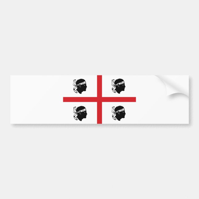 Sardinien-Flaggenitalien-Regionsinsel ethnisch Autoaufkleber (Vorne)