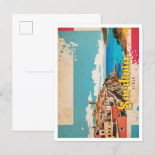 Sardinien Italien Pop Kunst, Kultur und Kultur Postkarte