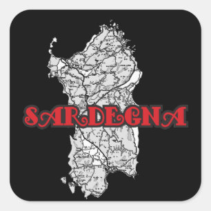 Sardinien Quadratischer Aufkleber