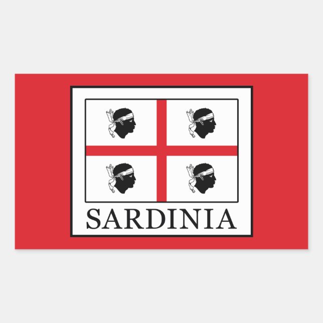 Sardinien Rechteckiger Aufkleber (Vorderseite)