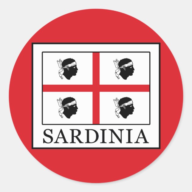 Sardinien Runder Aufkleber (Vorderseite)