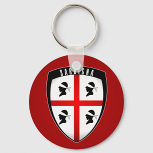 Sardinien, Schild-Wappen-(roter) Schlüsselanhäng Schlüsselanhänger