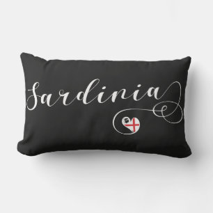sardische Flagge Herz, I Liebe Sardinien Kissen Für Draußen