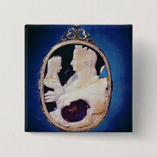 Sardonyx Miniatur, die das Profil von Livia trägt Button