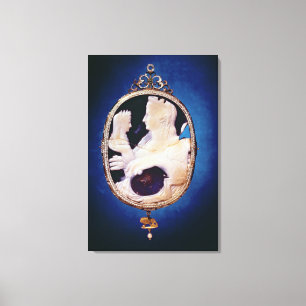 Sardonyx Miniatur, die das Profil von Livia trägt Leinwanddruck