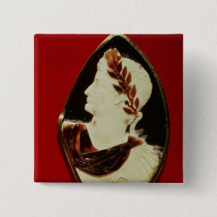 Sardonyx Miniatur, die das Profil von Tiberius Button