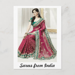 Sarees aus Indien Postkarte