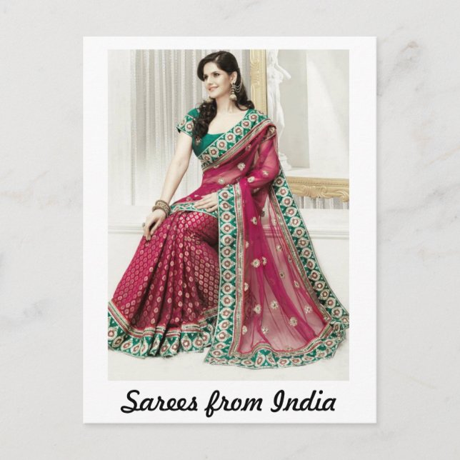 Sarees aus Indien Postkarte (Vorderseite)