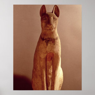 Sarg einer Katze geschützt von der Göttin Bastet Poster
