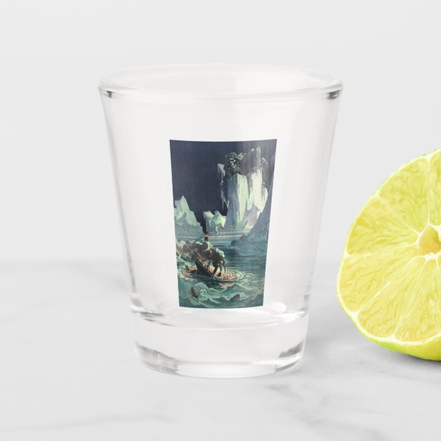 Sargasso Sea Grim Sensenmann & Sinking of Titanic Schnapsglas (Vorderseite)