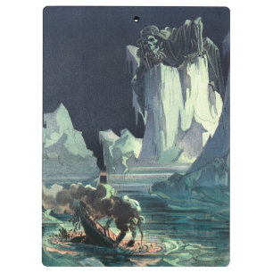 Sargassosee Sensenmann und Untergang der Titanic Klemmbrett