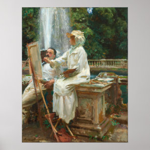 Sargent - Der Brunnen Villa Torlonia Frascati Poster