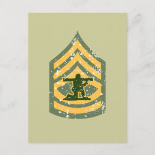 Sargent First Class - Militärischer Patch Postkarte