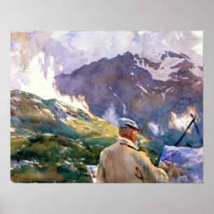 Sargent - Künstler im Simplon 1909 Poster