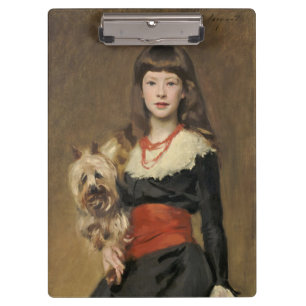 Sargent Mädchen mit Hund Beatrice Townsend Porträt Klemmbrett