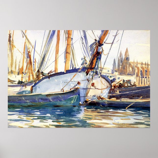 Sargent - Schifffahrt Mallorca 1908 Poster (Vorne)