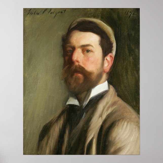 Sargent - Selbstportrait 1892 Poster (Vorne)