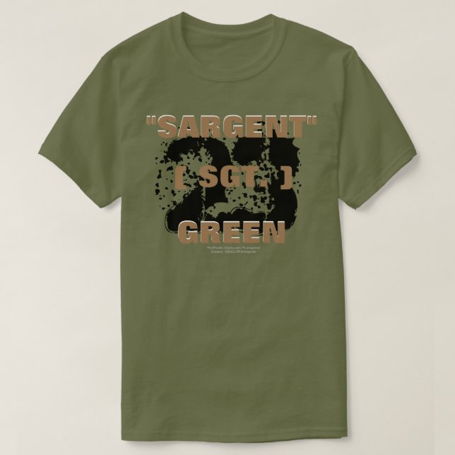 SARGENT (SGT) GREEN T - Shirt (Design vorne)