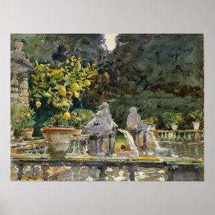 Sargent - Villa Di Marlia Lucca, Ein Brunnen Poster