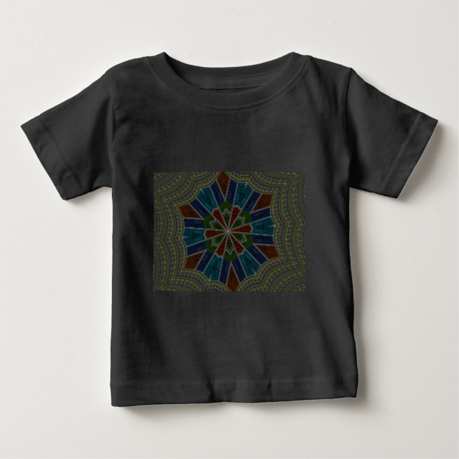 Sari Inspirierte Design mit komplizierten Details Baby T-shirt (Vorderseite)