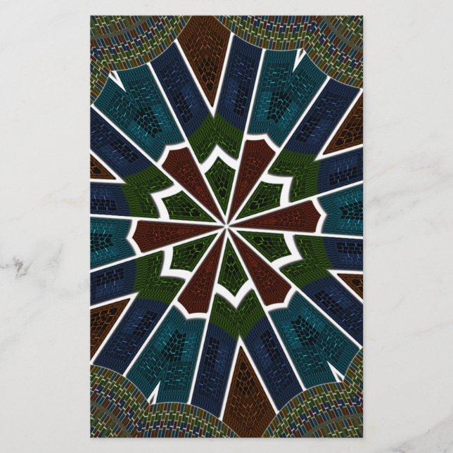 Sari Inspirierte Design mit komplizierten Details Briefpapier (Vorderseite)