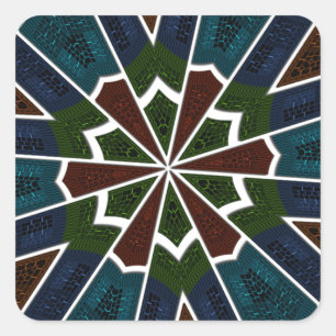 Sari Inspirierte Design mit komplizierten Details Quadratischer Aufkleber