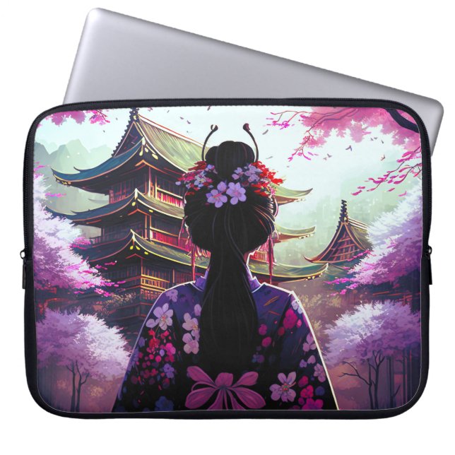 Sari Kirschblüten - Gerätehülle Laptopschutzhülle (Vorderseite)