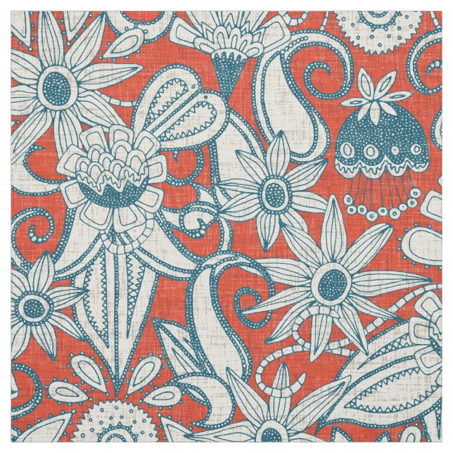 Sarilmak-Kaminblau Stoff (Muster)