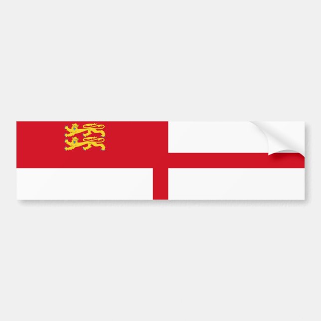 Sark-Flagge Autoaufkleber (Vorne)
